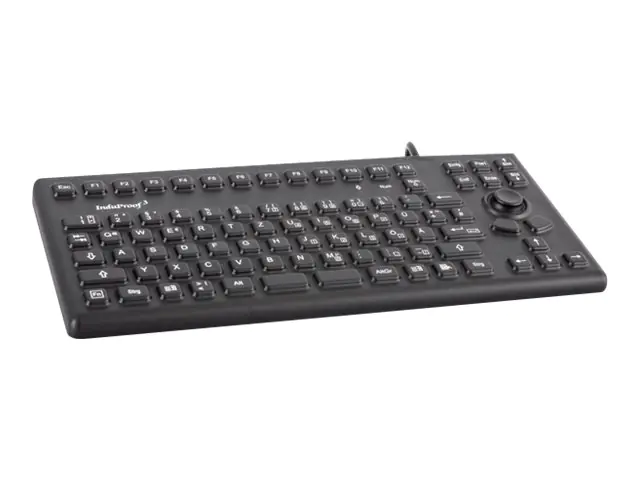 InduKey InduProof 3 TKG-086-MB-IP68-BLACK - Tastatur - mit Zeigestock, Maustaste - USB - Deutsch - Schwarz