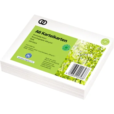 Soennecken Karteikarte oeco Recycling DIN A6 liniert weiß 100 St./Pack. Soennecken Karteikarte oeco Recycling DIN A6 liniert weiß 100 St./Pack.