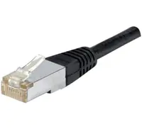 Dexlan - Netzwerkkabel - RJ-45 (M) zu RJ-45 (M) - 30 cm - Foiled Unshielded Twisted Pair (F/UTP) - CAT 6a - verseilt - Schwarz