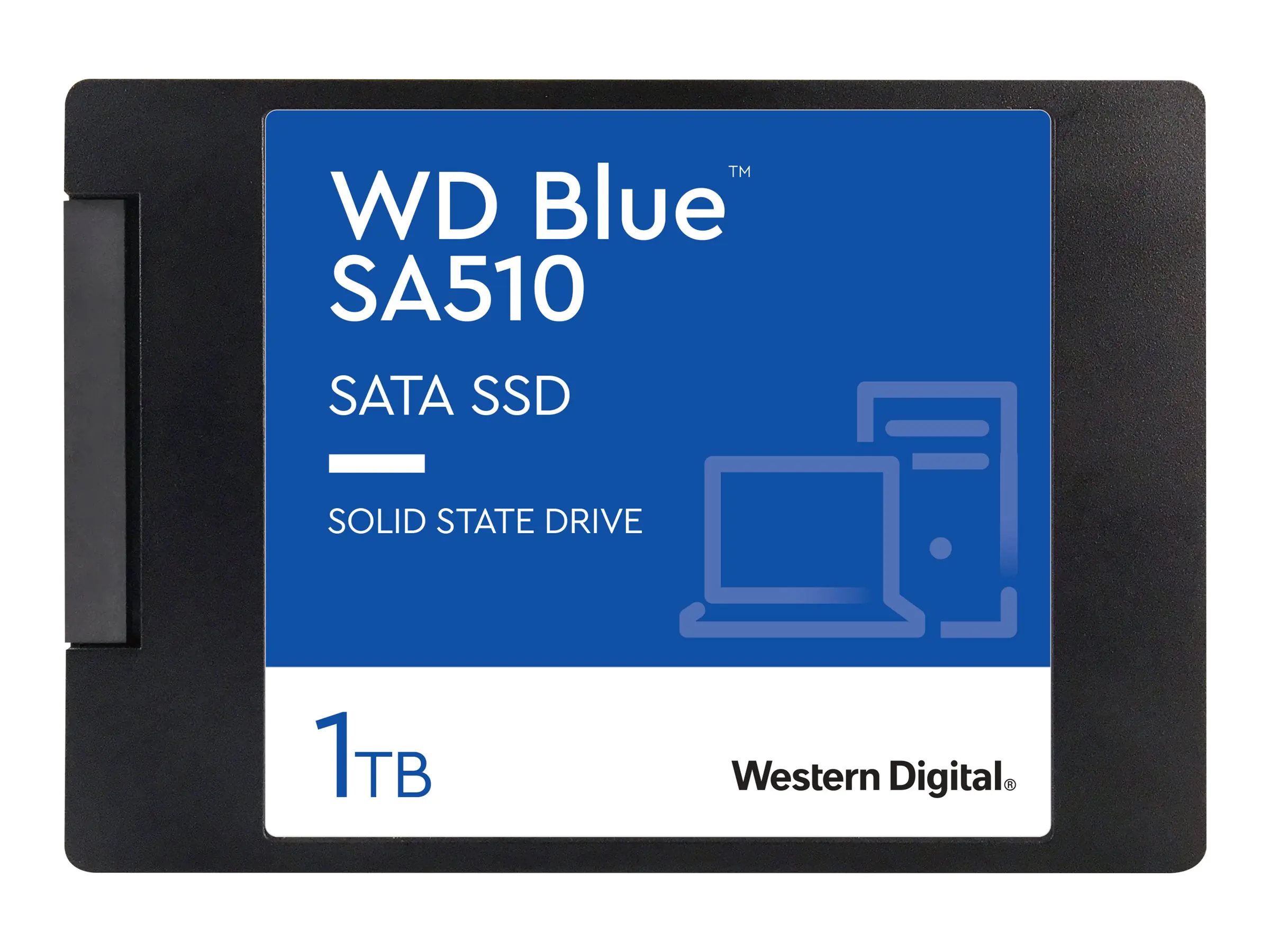 WD Blue SA510 WDS100T3B0A - SSD - 1 TB - intern - 2.5" (6.4 cm) - SATA 6Gb/s - Blau
