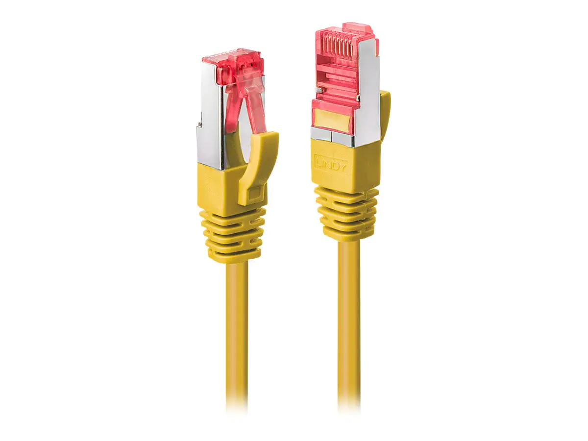 Lindy - Patch-Kabel - RJ-45 (M) zu RJ-45 (M) - 50 cm - SFTP, PiMF - CAT 6e - geformt, ohne Haken - Gelb