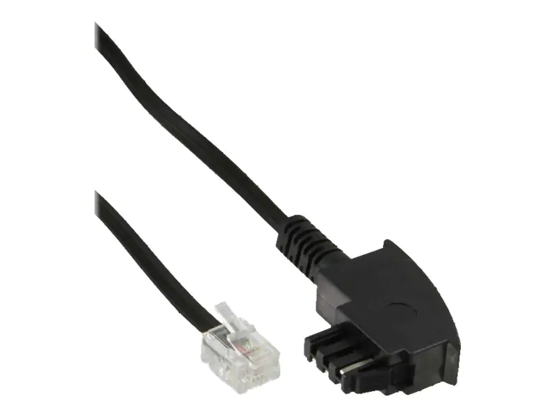 InLine - Telefonkabel - RJ-11 (M) zu TAE-F (M) - 10 m - Schwarz InLine - Telefonkabel - RJ-11 (M) zu TAE-F (M) - 10 m - Schwarz