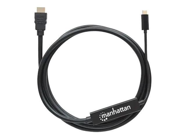 Manhattan USB-C to HDMI Cable, 4K@30Hz, 2m, Black, Male to Male, Three Year Warranty, Polybag - Externer Videoadapter - USB-C 3.1 - HDMI - Schwarz Manhattan USB-C to HDMI Cable, 4K@30Hz, 2m, Black, Male to Male, Three Year Warranty, Polybag - Externer Videoadapter - USB-C 3.1 - HDMI - Schwarz