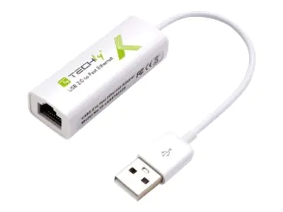 TECHly - Netzwerkadapter - USB 2.0 - 10/100 Ethernet x 1 - weiß