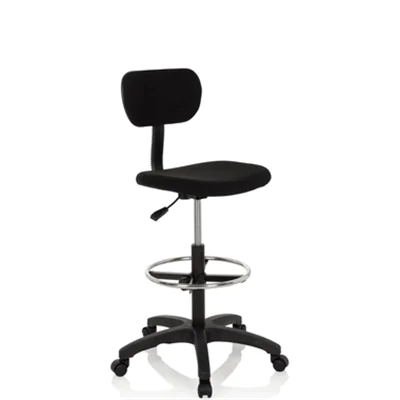 hjh OFFICE Sitzhocker TOP WORK 05 schwarz Farbe des Fußkreuzes: schwarz