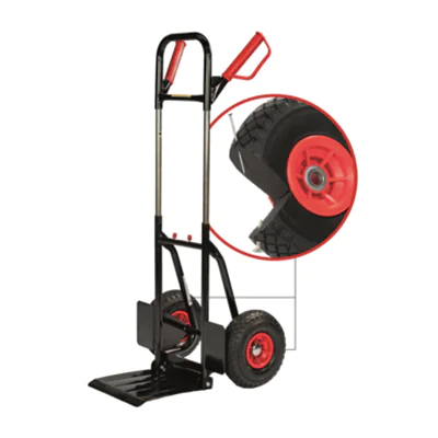 pro-bau-tec Sackkarre PU-1-2-3 49 x 113,5 x 53 cm (B x H x L) 200kg Stahl, pulverbeschichtet schwarz/rot pro-bau-tec Sackkarre PU-1-2-3 49 x 113,5 x 53 cm (B x H x L) 200kg Stahl, pulverbeschichtet schwarz/rot