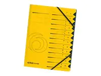 Herlitz Ordnungsmappe 10843340 DIN A4 12 Fächer Karton gelb