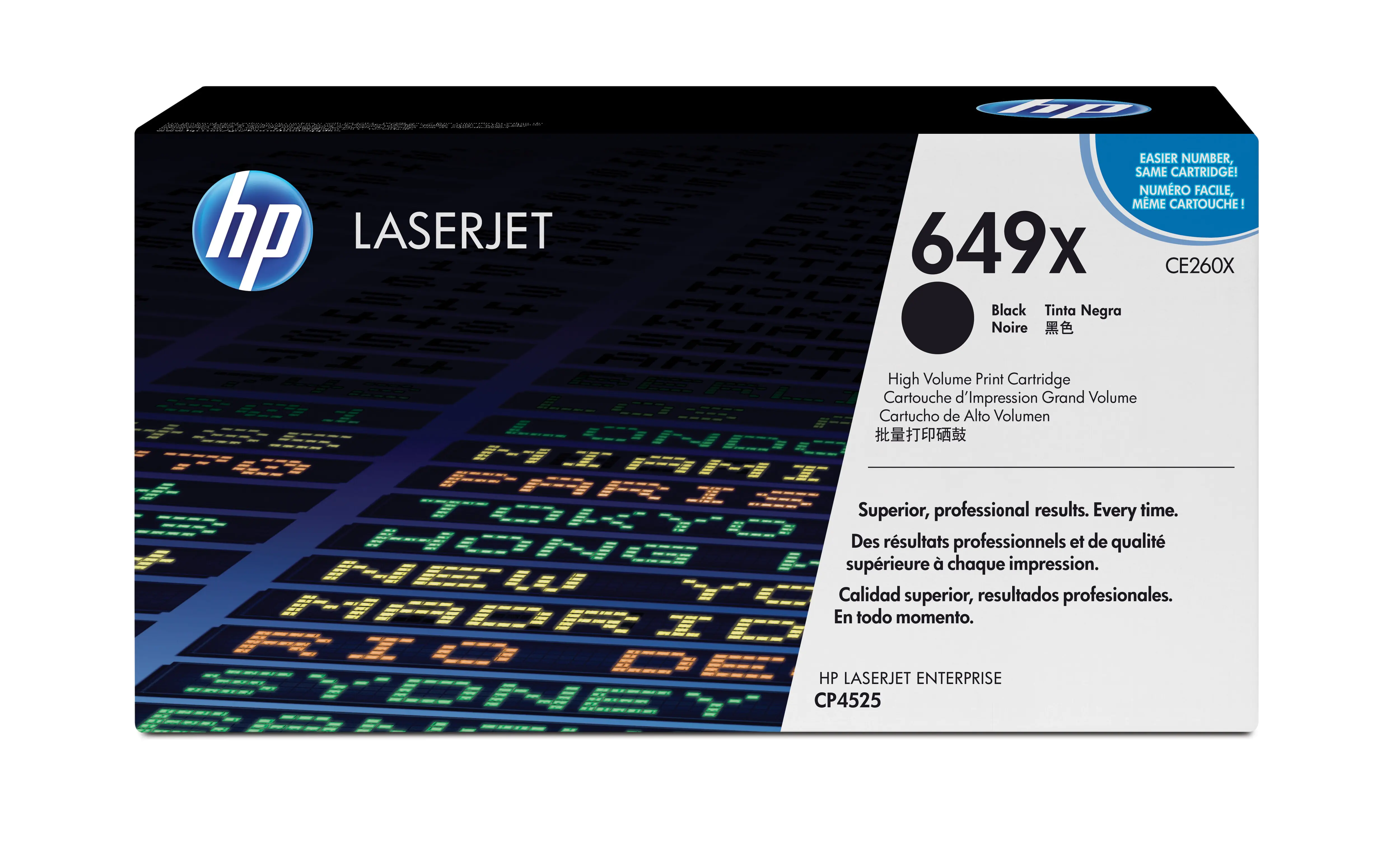 HP 649X - Hohe Ergiebigkeit - Schwarz - Original - LaserJet - Tonerpatrone (CE260X) - für Color LaserJet Enterprise CP4525dn, CP4525n, CP4525xh HP 649X - Hohe Ergiebigkeit - Schwarz - Original - LaserJet - Tonerpatrone (CE260X) - für Color LaserJet Enterprise CP4525dn, CP4525n, CP4525xh