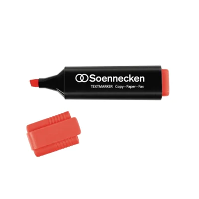 Soennecken Textmarker 3398 2-5mm Keilspitze rot Soennecken Textmarker 3398 2-5mm Keilspitze rot
