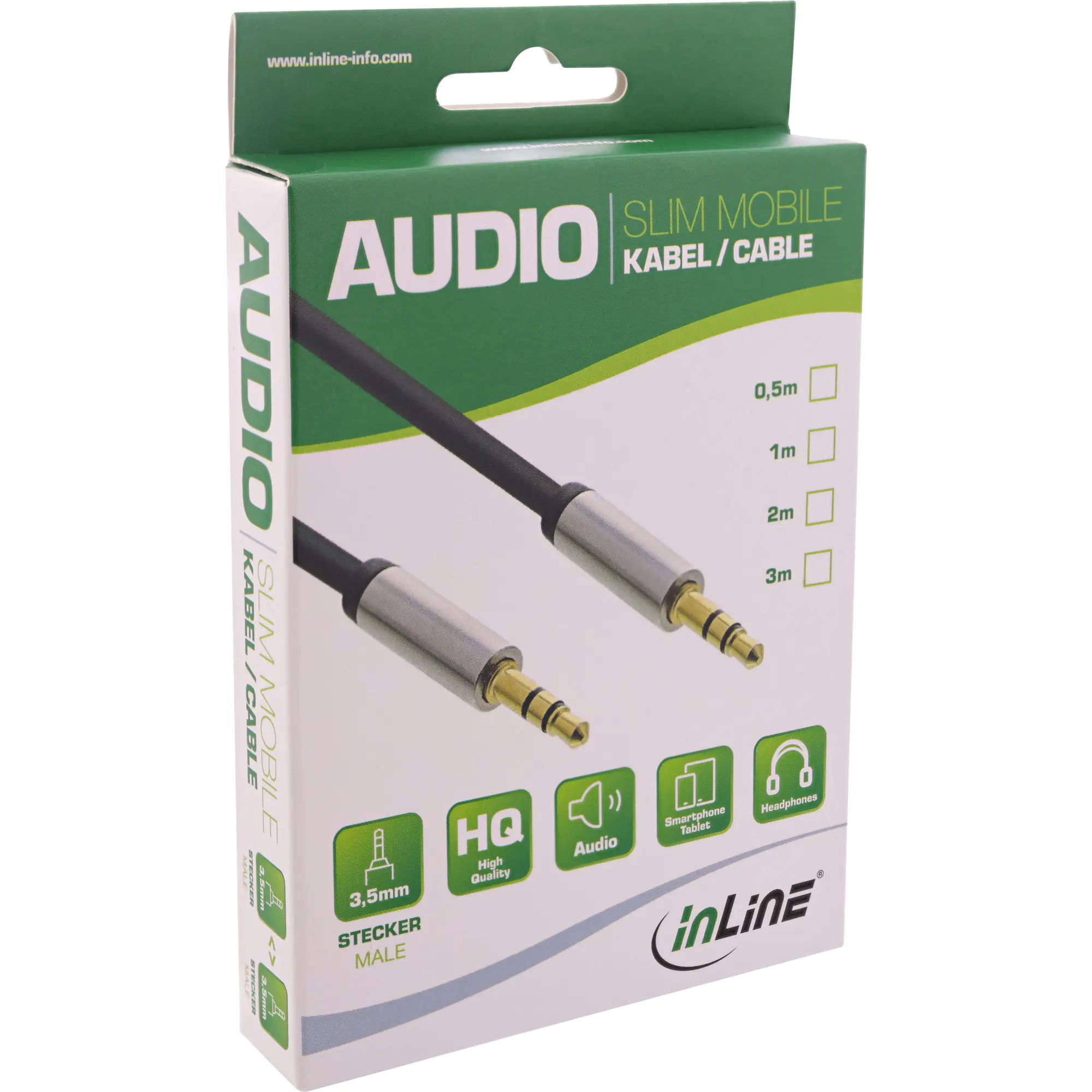 Intos Audiokabel mini 3,5 Klinke mini 3,5 Klinke 99213 3.00 m Schwarz