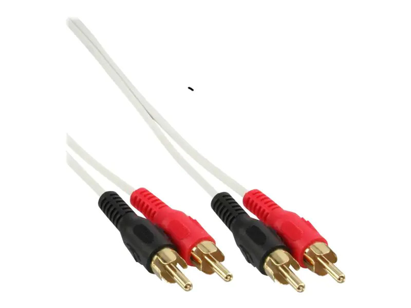 InLine - Audiokabel - RCA x 2 männlich zu RCA x 2 männlich - 50 cm - weiß