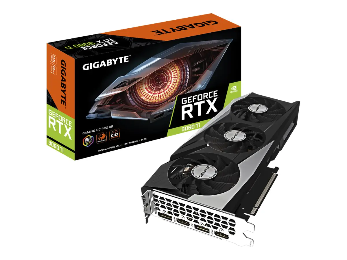Gigabyte GeForce RTX 3060 Ti GAMING OC PRO 8G (rev. 3.0) - Grafikkarten - GF RTX 3060 Ti - 8 GB GDDR6 - PCIe 4.0 x16 - 2 x HDMI, 2 x DisplayPort