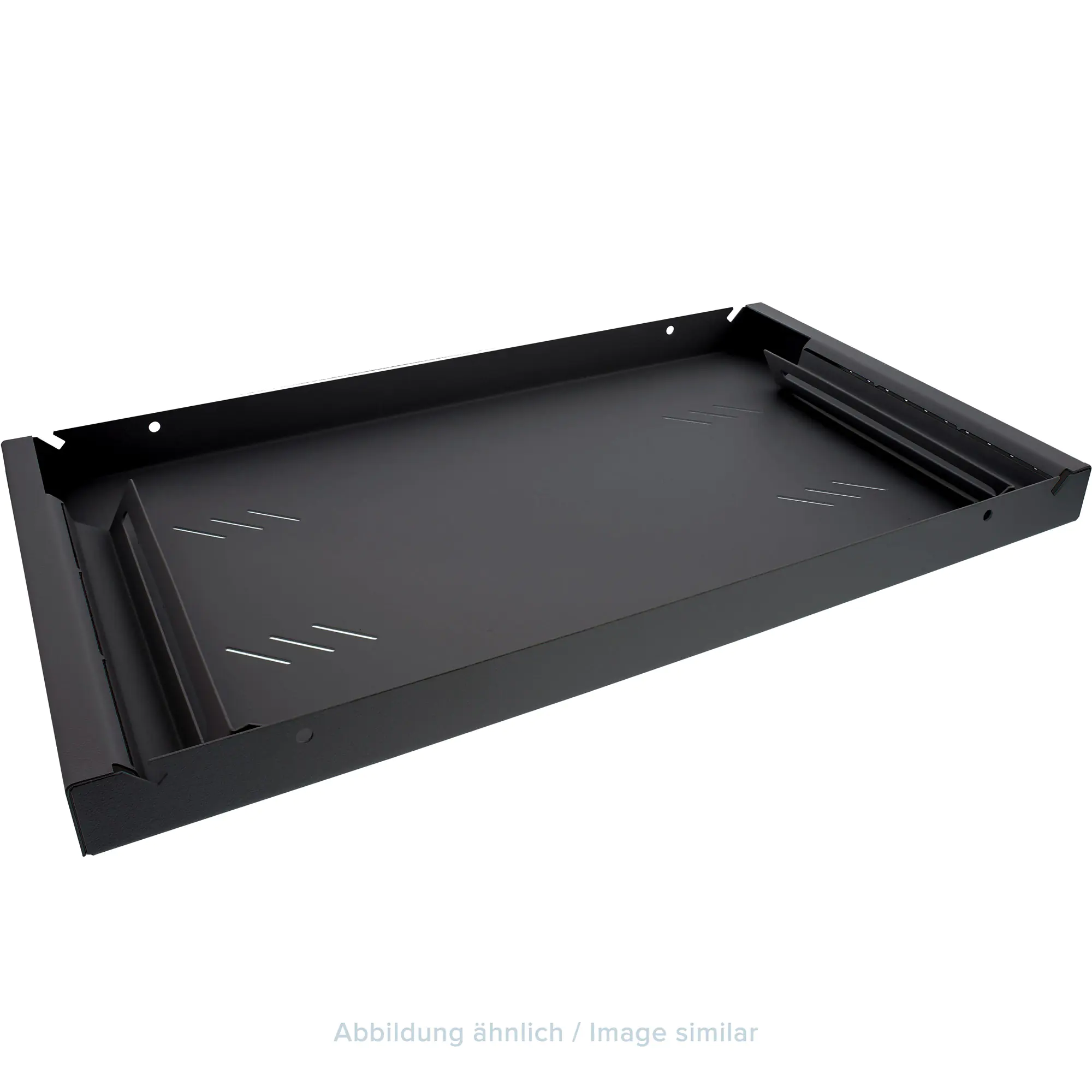 Triton 19" shelf 1U 650mm 80kg plastic black - Schwarz - 80 kg - 1U