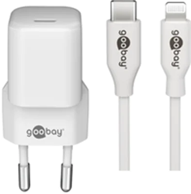 Goobay Ladekabel mit Adapter weiß 1.0 m 20 Watt - Adapter Goobay Ladekabel mit Adapter weiß 1.0 m 20 Watt - Adapter
