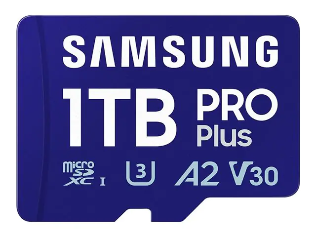 Samsung PRO Plus MB-MD1T0SB - Flash-Speicherkarte - 1 TB - A2 / Video Class V30 / UHS-I U3 - microSDXC UHS-I - Blau