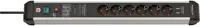 Brennenstuhl 1391010610, 3 m, Indoor, Abgewinkelt, IP20, Schwarz, Silber, 6 AC-Ausgänge