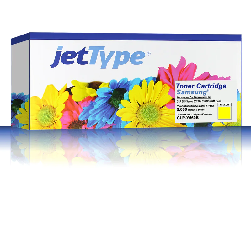 jetType Toner kompatibel zu Samsung CLPY660B/ELS Gelb 5.000 Seiten 1 Stück