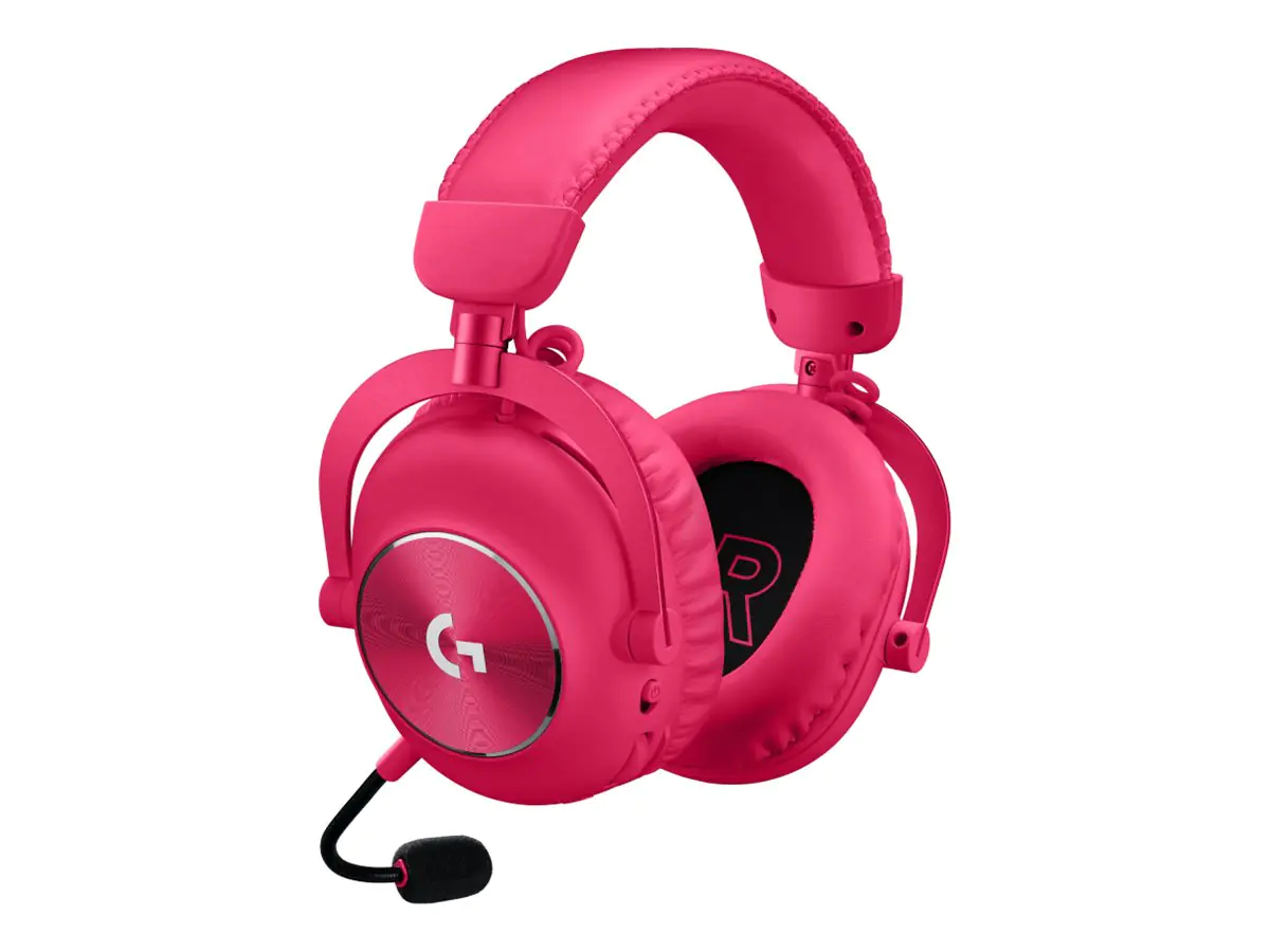 Logitech G Pro X 2 - Headset - ohrumschließend - Bluetooth / LIGHTSPEED - kabellos, kabelgebunden - 3,5 mm Stecker - Geräuschisolierung - Magenta
