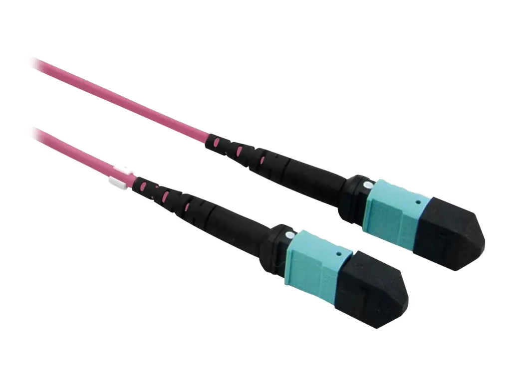 VALUE - Patch-Kabel - MPO (M) zu MPO (M) - 3 m - Glasfaser - 50/125 Mikrometer - OM4 - halogenfrei - violett