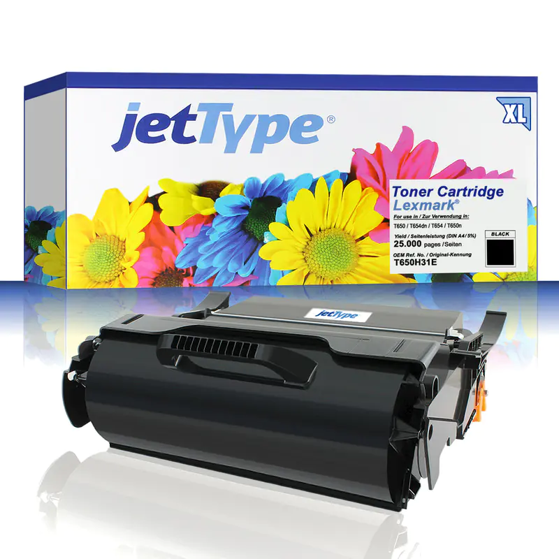 jetType Toner kompatibel zu Lexmark T650H31E schwarz 25.000 Seiten 1 Stück jetType Toner kompatibel zu Lexmark T650H31E schwarz 25.000 Seiten 1 Stück