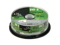 Intenso - 25 x DVD-R (G) - 4.7 GB 16x - mit Tintenstrahldrucker bedruckbare Oberfläche - Spindel