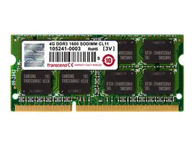 Transcend JetMemory - DDR3L - Modul - 4 GB - SO DIMM 204-PIN - 1600 MHz / PC3L-12800 - CL11 -
