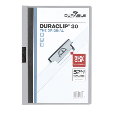 DURABLE Klemmmappe DURACLIP 60 220910 DIN A4 Hartfolie grau DURABLE Klemmmappe DURACLIP 60 220910 DIN A4 Hartfolie grau