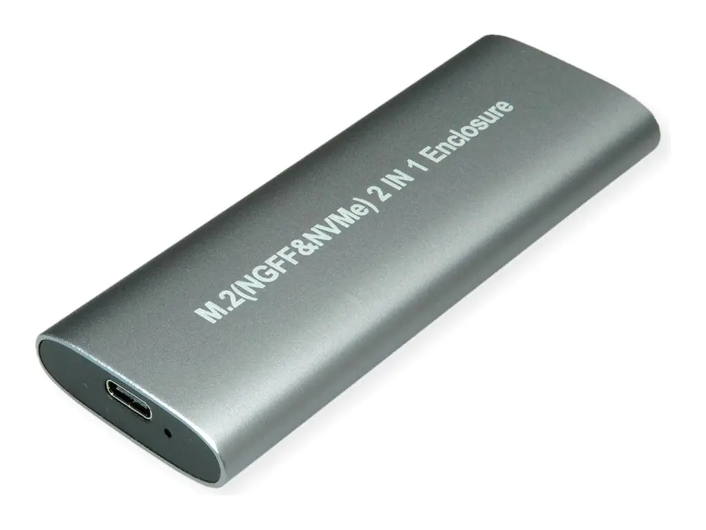 VALUE - Speichergehäuse - externer Typ - M.2 - M.2 NVMe Card - USB 3.2 (Gen 2) - Silber
