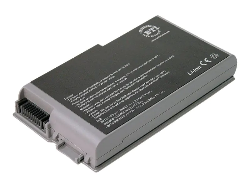 BTI - Laptop-Batterie (gleichwertig mit: Dell 312-0191, Dell 312-0090, Dell M9014, Dell W1605, Dell 9X821) - Lithium-Ionen - 6 Zellen - 4400 mAh - Grau - für Dell Inspiron 500m, 600m; Latitude D500, D505, D510, D520, D600, D610; Precision M20
