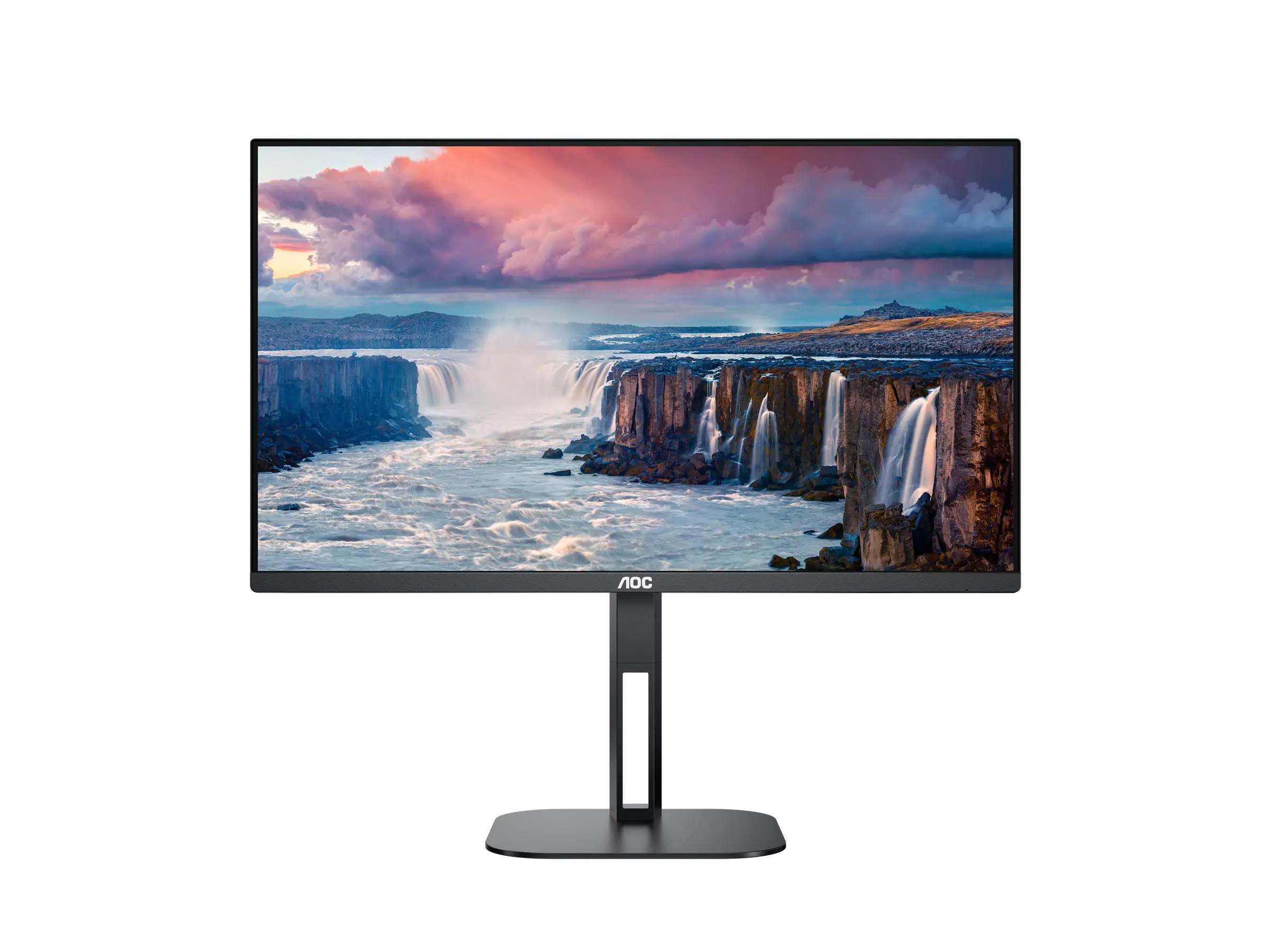 AOC 27V5C/BK - LED-Monitor - 68.6 cm (27") - 1920 x 1080 Full HD (1080p) @ 75 Hz - IPS - 300 cd/m² - 1000:1 - 4 ms - HDMI, DisplayPort, USB-C - Lautsprecher - Schwarz