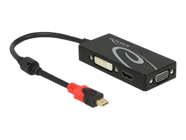 Delock - Videokonverter - DisplayPort - DVI, HDMI, VGA - Schwarz - retail