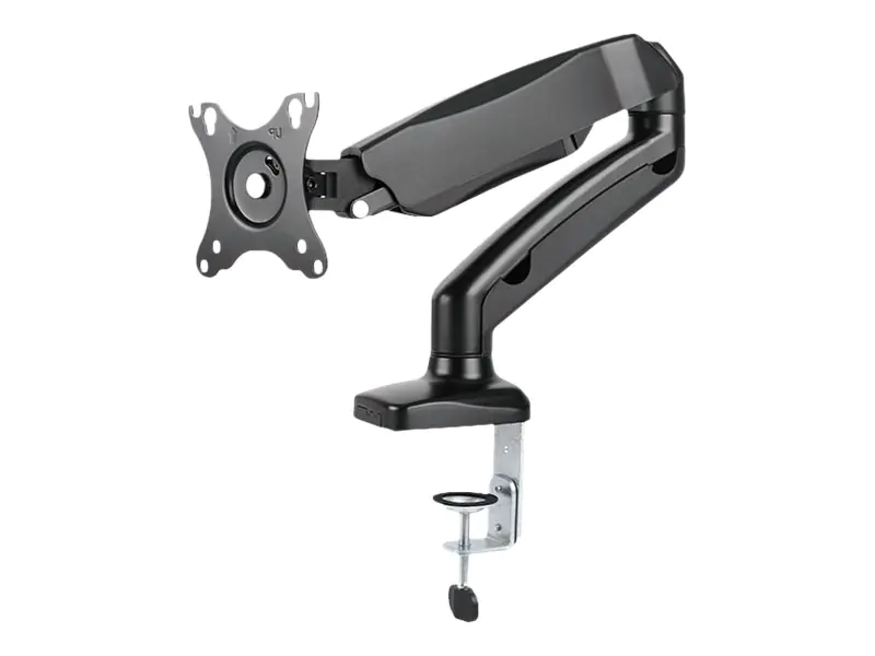 ICY BOX IB-MS303-T - Aufstellung (Gelenkarm, VESA-Adapter, Tisch-Klemme, Befestigung für Kabeldurchgang) - für LCD-Display - Metall - Schwarz - Bildschirmgröße: up to 68 cm (bis zu 27 Zoll) - Schreibtisch