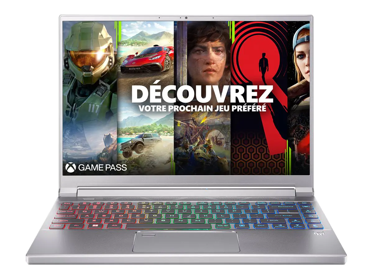 Acer Predator Triton 300SE PT314-52s - Intel Core i7 12700H / 2.3 GHz - Win 11 Home - GF RTX 3060 - 16 GB RAM - 512 GB SSD NVMe - 35.6 cm (14") OLED 2880 x 1800 (WQXGA+) - Wi-Fi 6E - glitzernd silberfarben - kbd: Deutsch