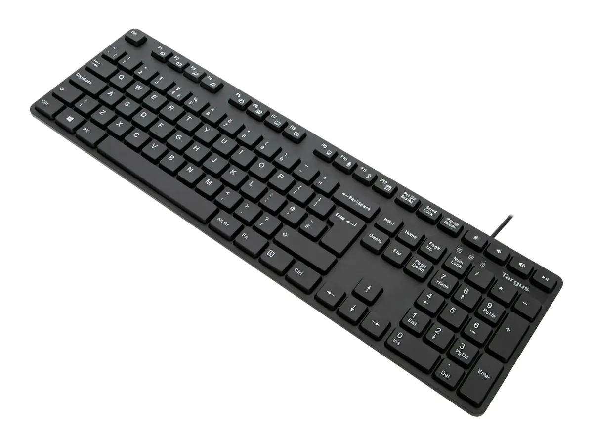 Targus - Tastatur - antimikrobiell - antimicrobial - USB - QWERTY - GB - Schwarz