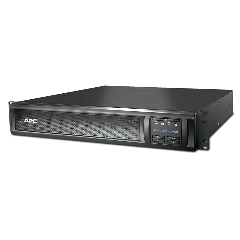 APC Smart-UPS X 1000 Rack/Tower LCD - USV (Rack - einbaufähig) - Wechselstrom 230 V - 800 Watt - 1000 VA - RS-232, USB - Ausgangsanschlüsse: 8 - 2U - Schwarz