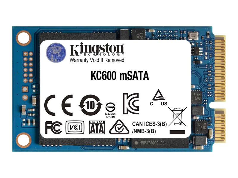 Kingston KC600 - SSD - verschlüsselt - 512 GB - intern - mSATA - SATA 6Gb/s - 256-Bit-AES - TCG Opal Encryption, Self-Encrypting Drive (SED) Kingston KC600 - SSD - verschlüsselt - 512 GB - intern - mSATA - SATA 6Gb/s - 256-Bit-AES - TCG Opal Encryption, Self-Encrypting Drive (SED)
