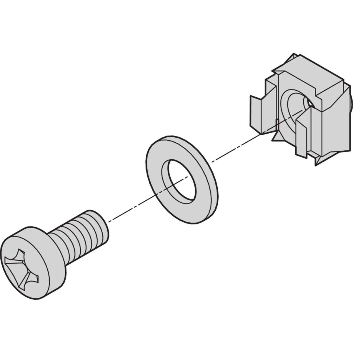 SCHROFF FIXING KIT 2XSUBR/CAB/CAS (8PCS/KIT)
