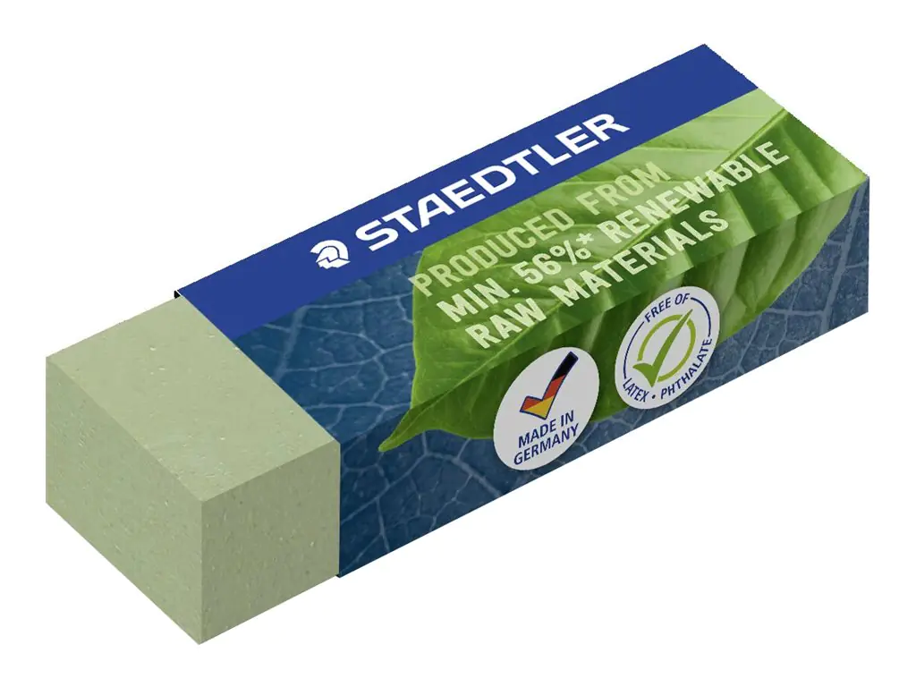 STAEDTLER® Radierer Bleistifte, Buntstifte 2,3 x 1,3 x 6,5 cm (B x H x L) Pflanzenmehl oliv