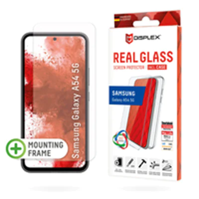 DISPLEX Panzerglas+ Schutzhülle für Samsung Galaxy A54 Eco-Montagerahmen 01832