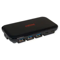 Roline USB3.2 Gen2 Hub 7fach 4x USB-A+ 3x USB-C Typ C-Kab