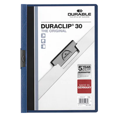 DURABLE Klemmmappe DURACLIP 30 220007 DIN A4 Hartfolie d.blau DURABLE Klemmmappe DURACLIP 30 220007 DIN A4 Hartfolie d.blau