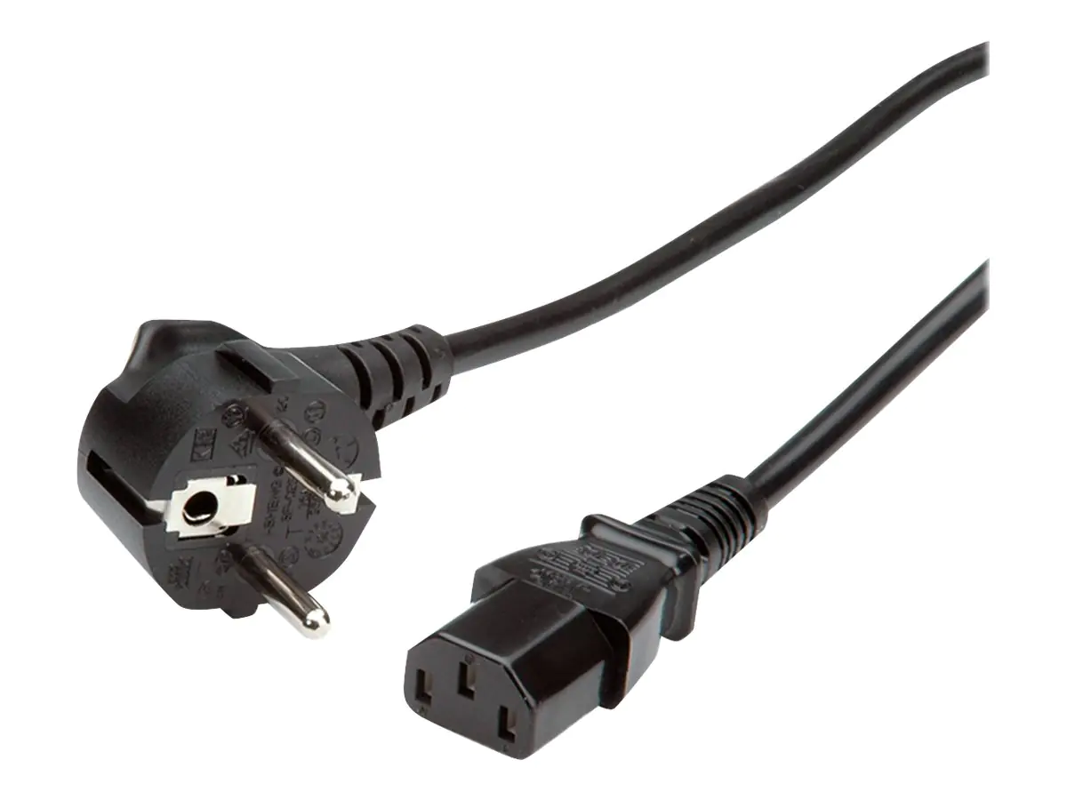 VALUE Stromkabel - power IEC 60320 C13 zu power CEE 7/7 (M) 19.99.1018