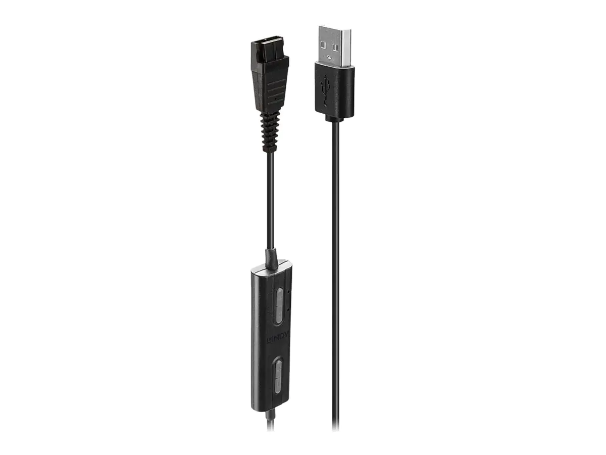 Lindy - Headset-Kabel - USB männlich zu Quick Disconnect männlich - 58 cm - Schwarz