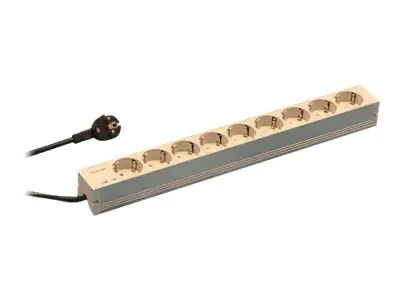 SCHROFF Steckdosenleiste (Rack - einbaufähig) - Wechselstrom 230 V - Eingabe, Eingang French / UTE - Ausgangsanschlüsse: 9 (power CEE 7/3) 60110202