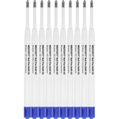Westcott Großraummine 0,7mm XB blau ISO 12757-2 dokumentenecht 10 St./Pack. Westcott Großraummine 0,7mm XB blau ISO 12757-2 dokumentenecht 10 St./Pack.