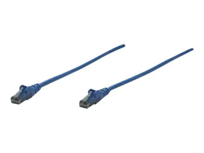 Intellinet Network Patch Cable, Cat6, 5m, Blue, CCA, U/UTP, PVC, RJ45, Gold Plated Contacts, Snagless, Booted, Lifetime Warranty, Polybag - Patch-Kabel - RJ-45 (M) zu RJ-45 (M) - 5 m - UTP - CAT 6 - geformt, ohne Haken - Blau