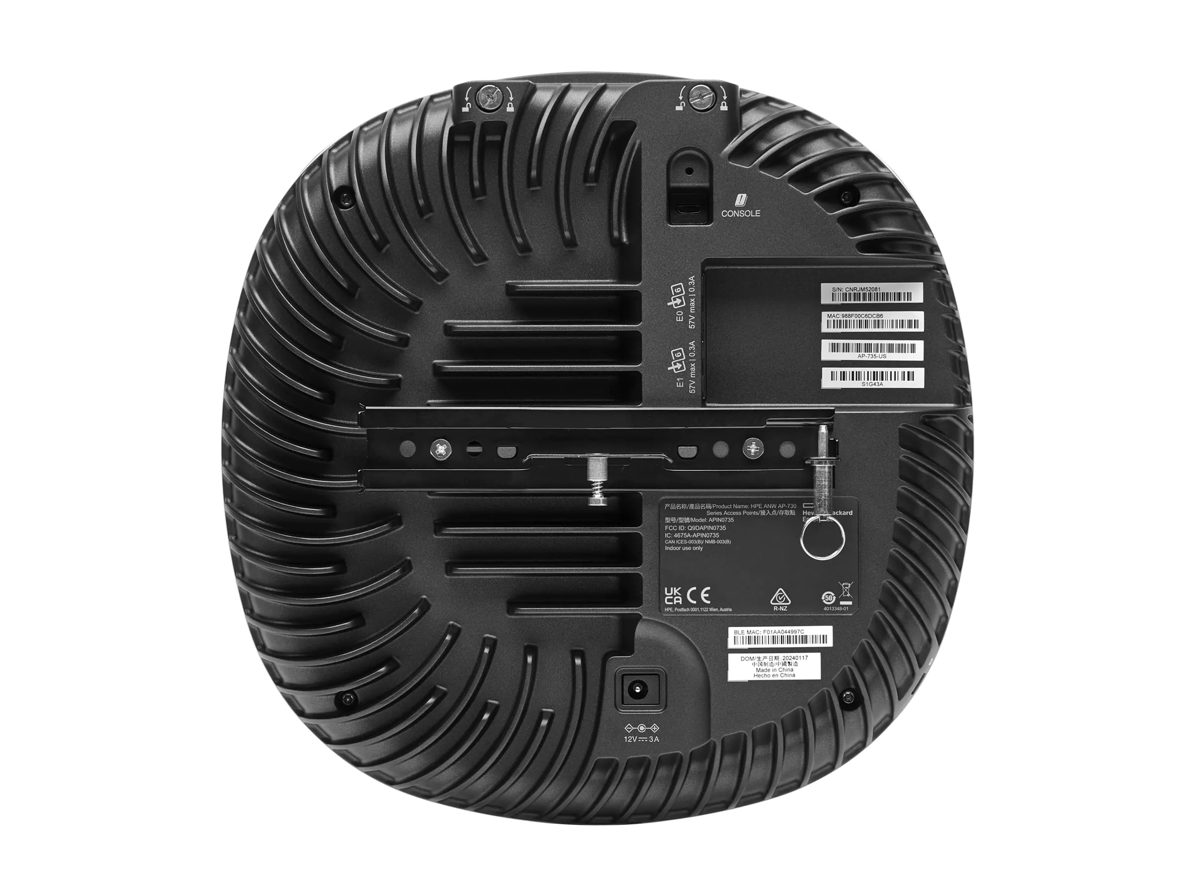 HPE Aruba AP-735 (RW) - Campus - Accesspoint - Wi-Fi 7, Bluetooth 6.0 LE - Wi-Fi 6 - ZigBee, Blue