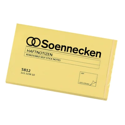 Soennecken Haftnotiz 5812 125x75mm 100Blatt gelb Soennecken Haftnotiz 5812 125x75mm 100Blatt gelb