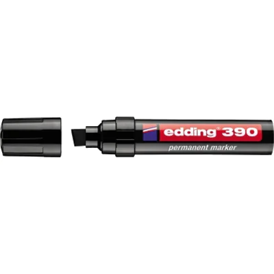edding Permanentmarker 390 4-390001 4-12mm Keilspitze nachfüllbar sw