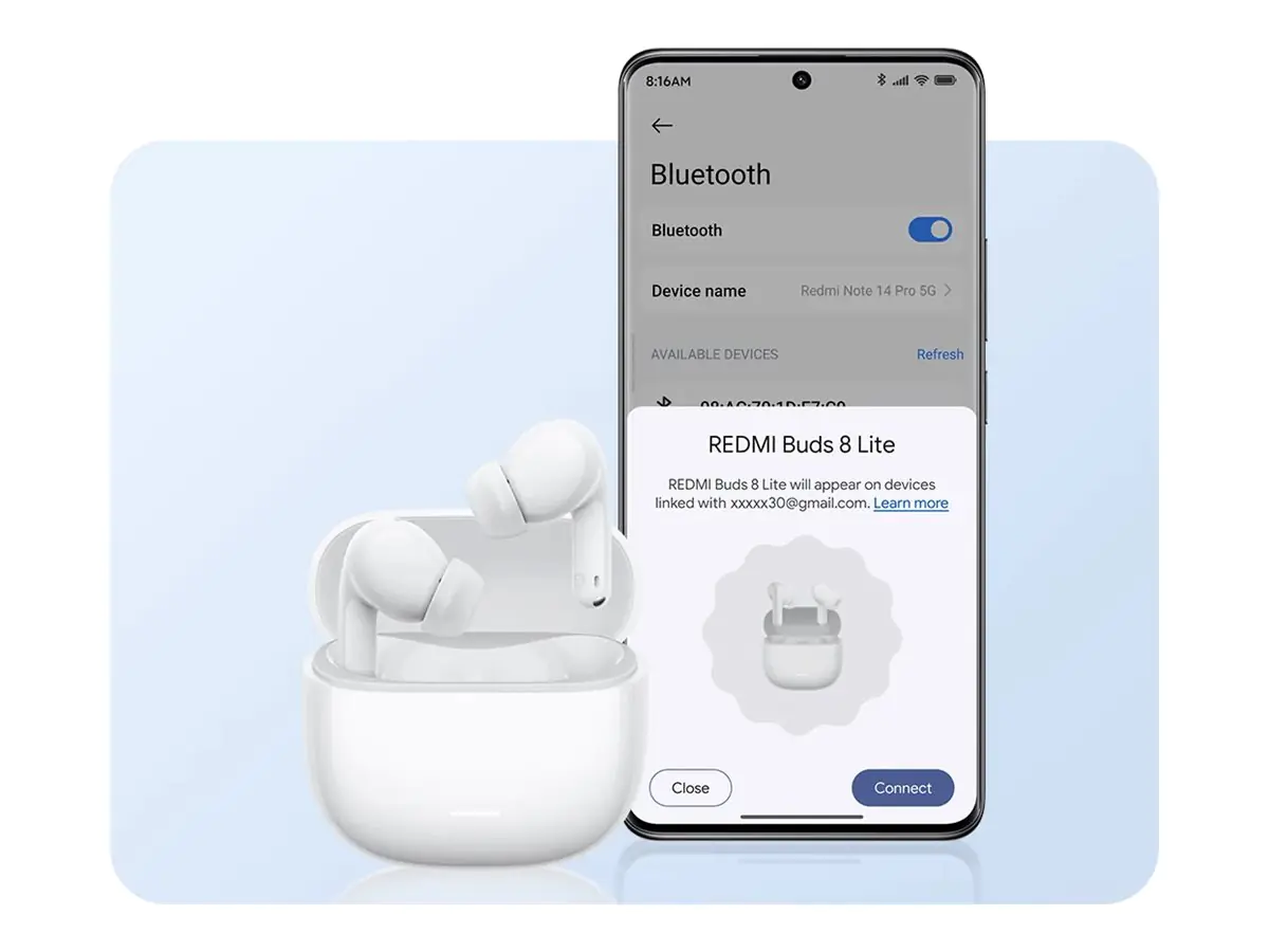 Xiaomi Redmi Buds 8 Lite - True Wireless-Kopfhörer mit Mikrofon BHR08OLGL